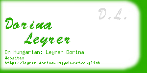 dorina leyrer business card